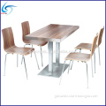 Modern restaurant furniture wooden dining table and chairs for sale